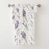 Lavender Pattern Badhandtuch Set (Insitu)