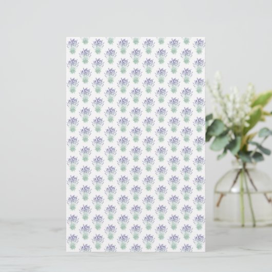 Lavender Pattern Geschenksoap Wrap | Leinenpapier (Stehend Vorderseite)