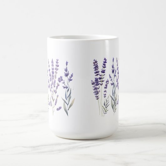 Lavender Pattern Pillar Candle Kaffeetasse (Mittel)