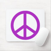 Lavender Peace Sign Mousepad (Mit Mouse)