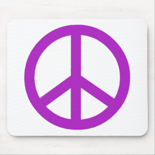 Lavender Peace Sign Mousepad