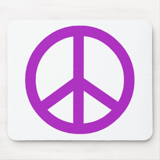 Lavender Peace Sign Mousepad (Vorne)