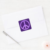 Lavender Peace Symbol Square Sticker (Umschlag)