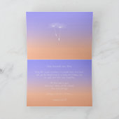 Lavender Peach Eltern der Braut Glückwunsch Karte (Innenseite)