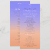 Lavender Peach Pastel Ombre Wedding Program Programm (Vorne/Hinten)