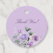 Lavender Peony Brautparty Vielen Dank Geschenkanhänger (Vorderseite)