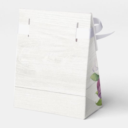 Lavender Peony Holding Reihe von Lichtern Hochzeit Geschenkschachtel (Rückseite)