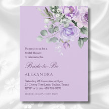 Lavender Peony Watercolor Brautparty