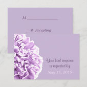 Lavender Peony Wedding RSVP Karte (Vorne/Hinten)