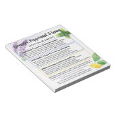 Lavender, Peppermint & Lemon Wesentlichen al Oil G Notizblock (angewinkelt)