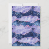 Lavender Periwinkle Marble Arch Muslime Hochzeit Einladung (Rückseite)