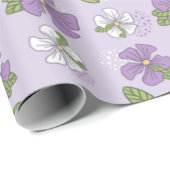 Lavender Periwinkles Geschenkpapier (Rolleneckpunkt)