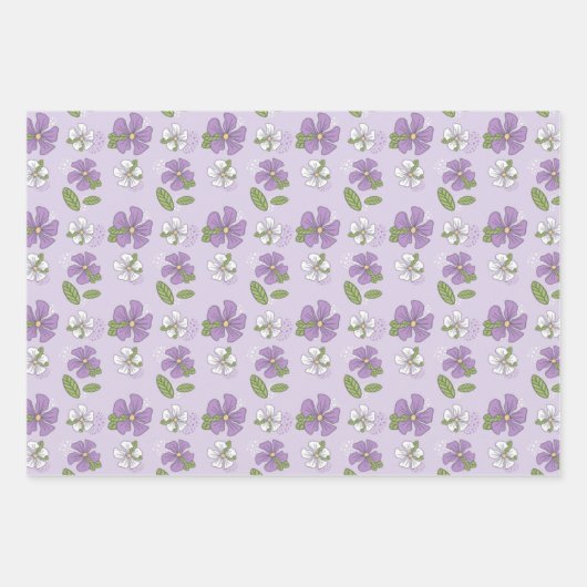 Lavender Periwinkles Geschenkpapier Set (Vorderseite 2)