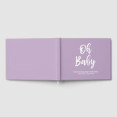 Lavender Personalisiert Baby Showbook Gästebuch (Voll)