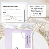 Lavender Personalisiert mit dem Menü "Gast Name El