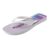 Lavender Personalisiert Pontoon Boat Flip Flops Badesandalen (Schrägansicht)