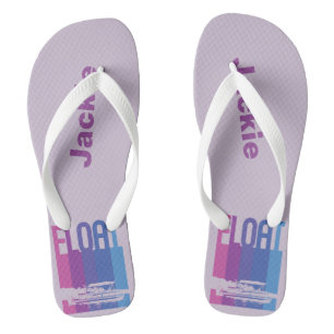 Lavender Personalisiert Pontoon Boat Flip Flops Badesandalen