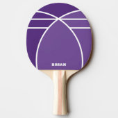 Lavender Personalized Ping Pong Paddle with Name Tischtennis Schläger (Rückseite)