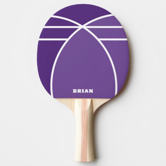 Lavender Personalized Ping Pong Paddle with Name Tischtennis Schläger (Vorderseite)