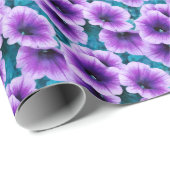 Lavender Petunia Blume Geschenkpapier (Rolleneckpunkt)