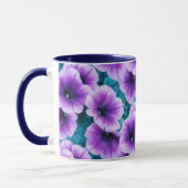 Lavender Petunia Blume Tasse (Links)