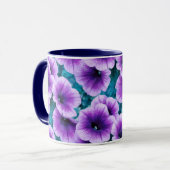 Lavender Petunia Blume Tasse (Vorderseite Links)