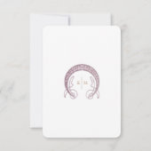 Lavender Petunia Wedding INFO Vintag Art Nouveau Einladung (Rückseite)