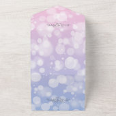 Lavender & Pink Bokeh Modernes Abendessen All In One Einladung (Außenbereich)