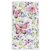 Lavender Pink Butterfly Greenery Baby Shower Kleine Geschenktüte (Rückseite)