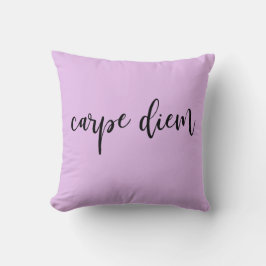 Lavender Pink Carpe Diem Elegantes Skript Kissen