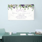 Lavender & Pink Floral Baby Dusche Willkommen Banner (Messeveranstaltung)