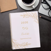 Lavender pink gold botanical foliage elegant planer