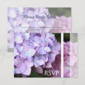 ©Lavender & Pink Hydrangeas Wedding RSVP Karte (Vorne/Hinten)