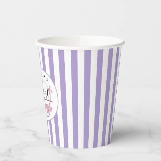 Lavender Pink Lilac Blossom Brautparty Pappbecher (Links)