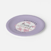 Lavender Pink Lilac Blossom Brautparty Pappteller (Schrägansicht)