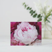 Lavender Pink Peony mit Fuschia Peonies Postkarte (Stehend Vorderseite)