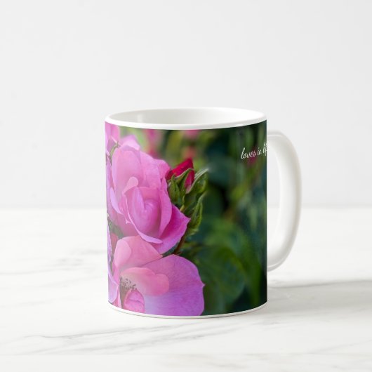 Lavender Pink Rose Kaffeetasse (VorderseiteRechts)