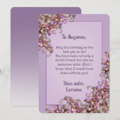 Lavender Pink Spring Lilacs Birthday Card Einladung (Vorne/Hinten)