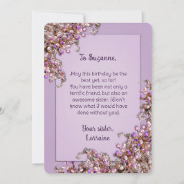 Lavender Pink Spring Lilacs Birthday Card Einladung