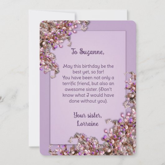 Lavender Pink Spring Lilacs Birthday Card Einladung (Vorderseite)
