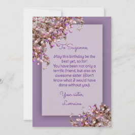 Lavender Pink Spring Lilacs Birthday Card Einladung