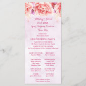 Lavender Pink Watercolor Blume Hochzeitsprogramm Programm (Rückseite)