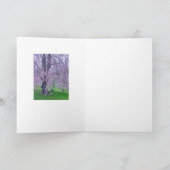 LAVENDER PINK WEEPING CHERRY BAUM/Denken Sie daran Karte (Innenseite)