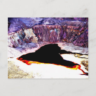 Lavender Pit Mine Abstract Design Postkarte