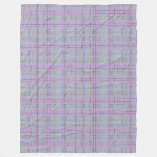 Lavender Plaid Cabin Harmony  Fleecedecke (Vorderseite)
