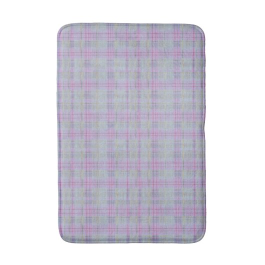 Lavender Plaid Harmony Badematte (Vorderseite Vertikal)