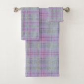 Lavender Plaid Harmony Badhandtuch Set (Insitu)