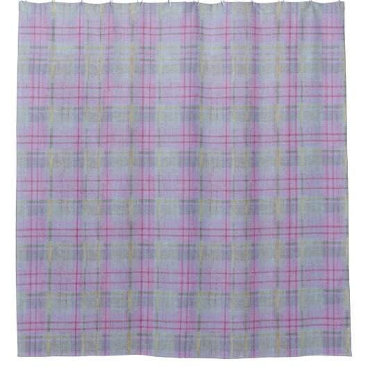 Lavender Plaid Harmony  Duschvorhang (Vorderseite)
