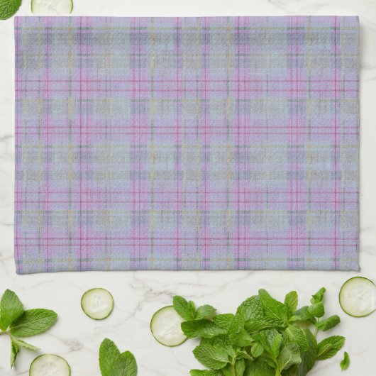Lavender Plaid Harmony  Geschirrtuch (Gefaltet)