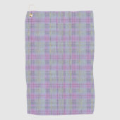 Lavender Plaid Harmony  Golfhandtuch (Vorderseite)